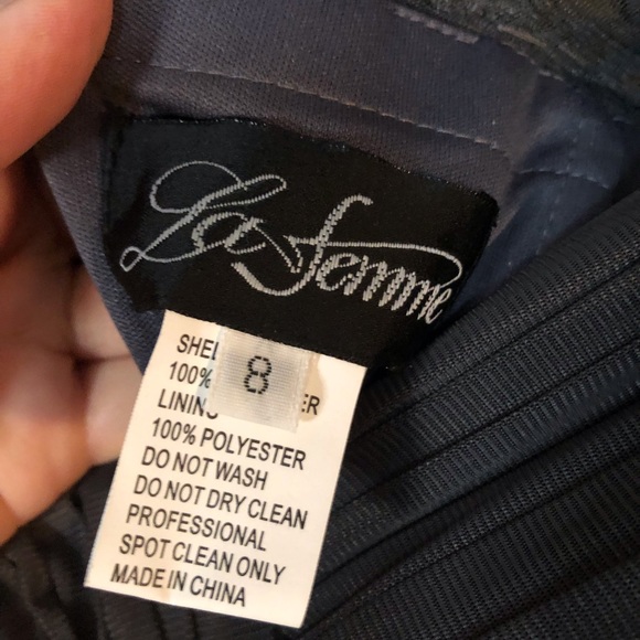 La Femme gray evening/MOB gown - Picture 7 of 12